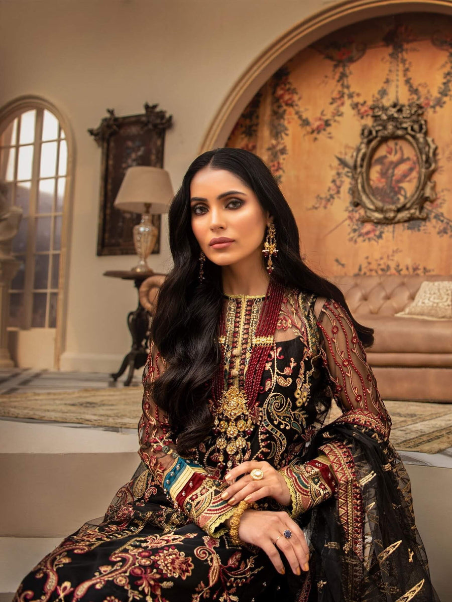 Aik Atelier Casablanca Organza and Tulle Unstitched 3Pc Suit Look-09 - FaisalFabrics.pk