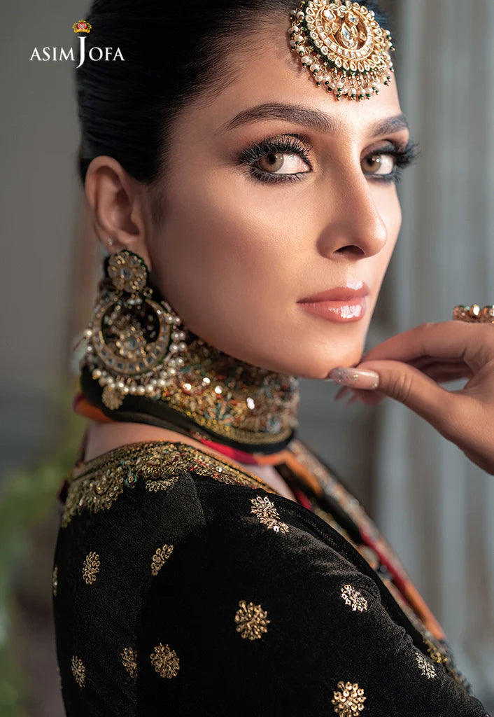 The Ayeza Edit by Asim Jofa Makhmal Royal Velvet 3Pc Suit AJAM-02