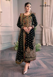 The Ayeza Edit by Asim Jofa Makhmal Royal Velvet 3Pc Suit AJAM-02