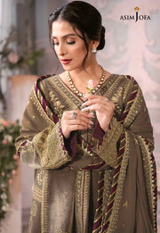 The Ayeza Edit by Asim Jofa Makhmal Royal Velvet 3Pc Suit AJAM-03