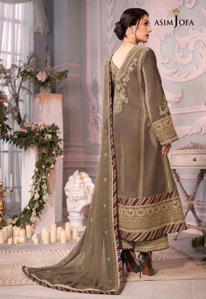 The Ayeza Edit by Asim Jofa Makhmal Royal Velvet 3Pc Suit AJAM-03