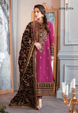 The Ayeza Edit by Asim Jofa Makhmal Royal Raw Silk 3Pc Suit AJAM-04