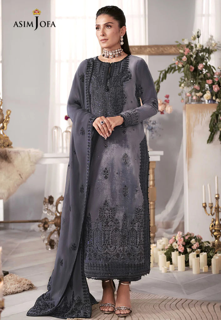 The Ayeza Edit by Asim Jofa Makhmal Royal Velvet 3Pc Suit AJAM-05