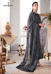 The Ayeza Edit by Asim Jofa Makhmal Royal Velvet 3Pc Suit AJAM-05