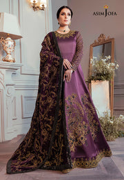 The Ayeza Edit by Asim Jofa Makhmal Royal Dull Silk 3Pc Suit AJAM-06