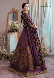 The Ayeza Edit by Asim Jofa Makhmal Royal Dull Silk 3Pc Suit AJAM-06