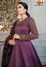 The Ayeza Edit by Asim Jofa Makhmal Royal Dull Silk 3Pc Suit AJAM-06