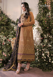 The Ayeza Edit by Asim Jofa Makhmal Royal Velvet 3Pc Suit AJAM-07