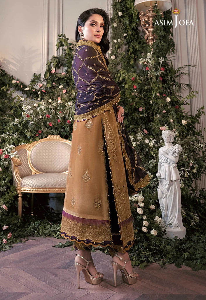 The Ayeza Edit by Asim Jofa Makhmal Royal Velvet 3Pc Suit AJAM-07