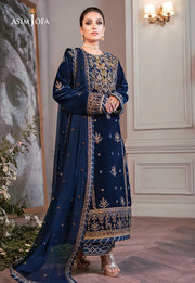 The Ayeza Edit by Asim Jofa Makhmal Royal Velvet 3Pc Suit AJAM-08