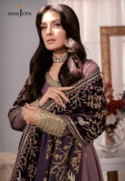 The Ayeza Edit by Asim Jofa Makhmal Royal Chiffon 3Pc Suit AJAM-09