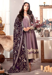 The Ayeza Edit by Asim Jofa Makhmal Royal Chiffon 3Pc Suit AJAM-09