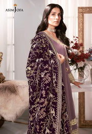 The Ayeza Edit by Asim Jofa Makhmal Royal Chiffon 3Pc Suit AJAM-09