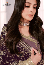 The Ayeza Edit by Asim Jofa Makhmal Royal Chiffon 3Pc Suit AJAM-09