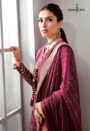 The Ayeza Edit by Asim Jofa Makhmal Royal Velvet 3Pc Suit AJAM-10