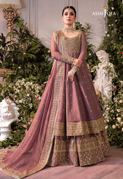 The Ayeza Edit by Asim Jofa Makhmal Royal Chiffon 3Pc Suit AJAM-11
