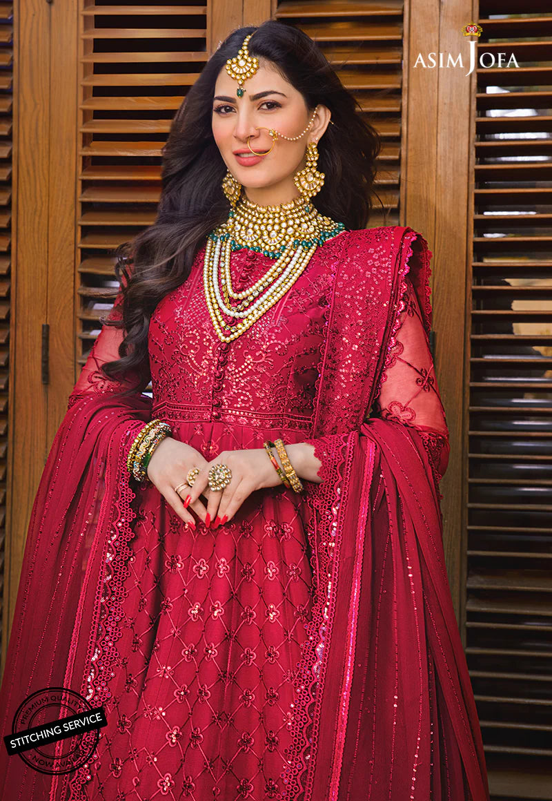 Asim Jofa Baad-e-Naubahar Unstitched Formal Chiffon 3Pc Suit AJBN-03