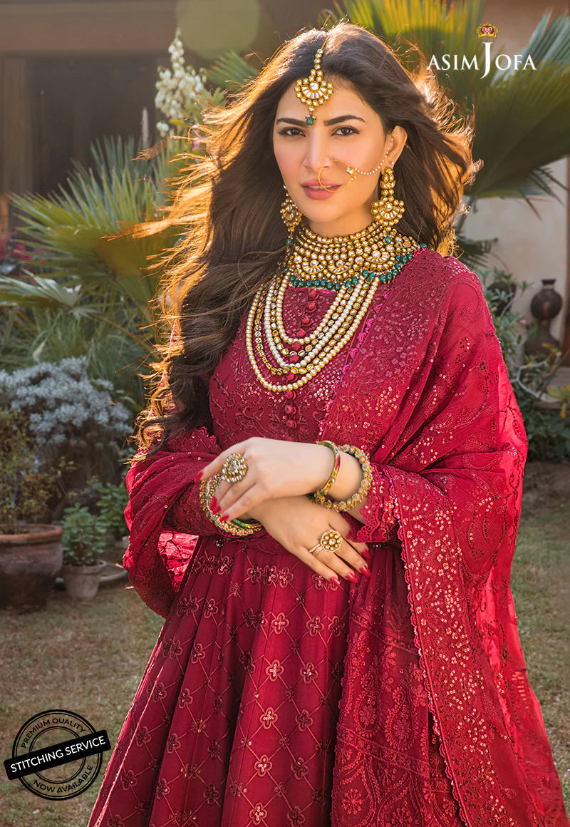 Asim Jofa Baad-e-Naubahar Unstitched Formal Chiffon 3Pc Suit AJBN-03