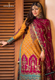 Asim Jofa Baad-e-Naubahar Unstitched Formal Raw Silk 3Pc Suit AJBN-04