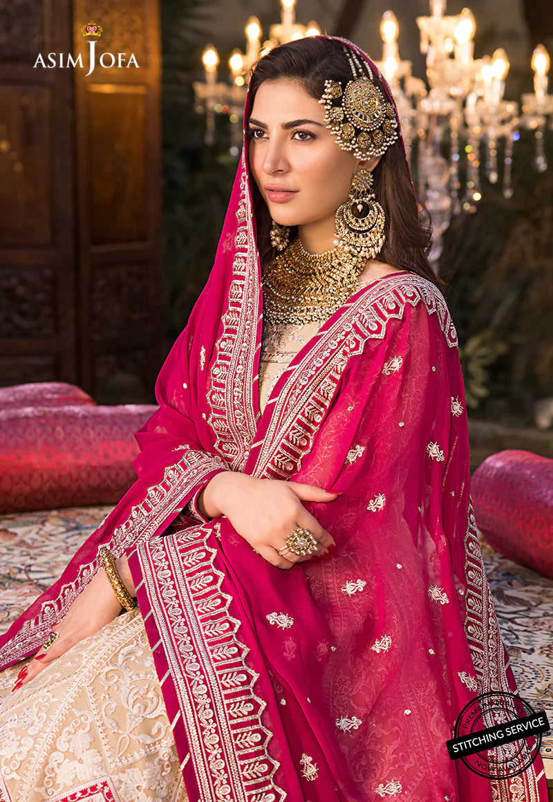 Asim Jofa Baad-e-Naubahar Unstitched Formal Net 3Pc Suit AJBN-05