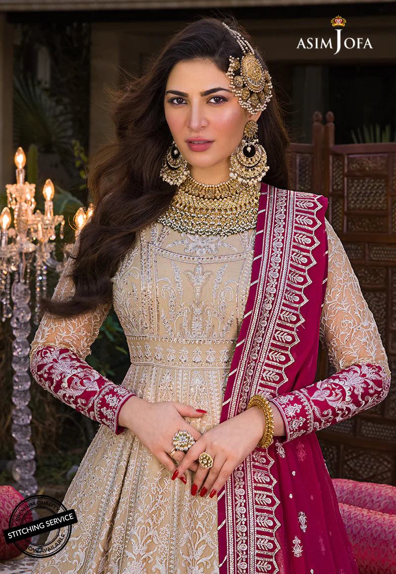 Asim Jofa Baad-e-Naubahar Unstitched Formal Net 3Pc Suit AJBN-05