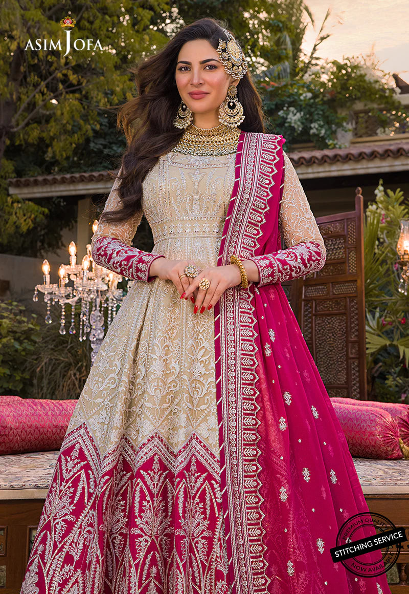 Asim Jofa Baad-e-Naubahar Unstitched Formal Net 3Pc Suit AJBN-05