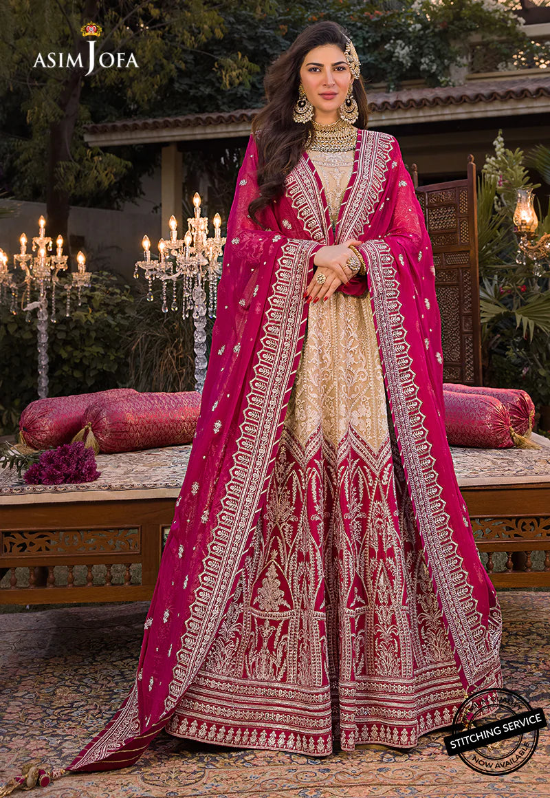 Asim Jofa Baad-e-Naubahar Unstitched Formal Net 3Pc Suit AJBN-05