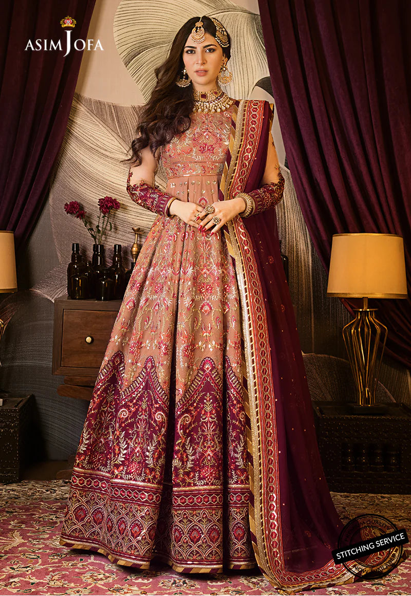 Asim Jofa Baad-e-Naubahar Unstitched Formal Net 3Pc Suit AJBN-12