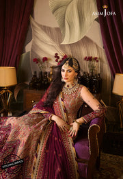 Asim Jofa Baad-e-Naubahar Unstitched Formal Net 3Pc Suit AJBN-12