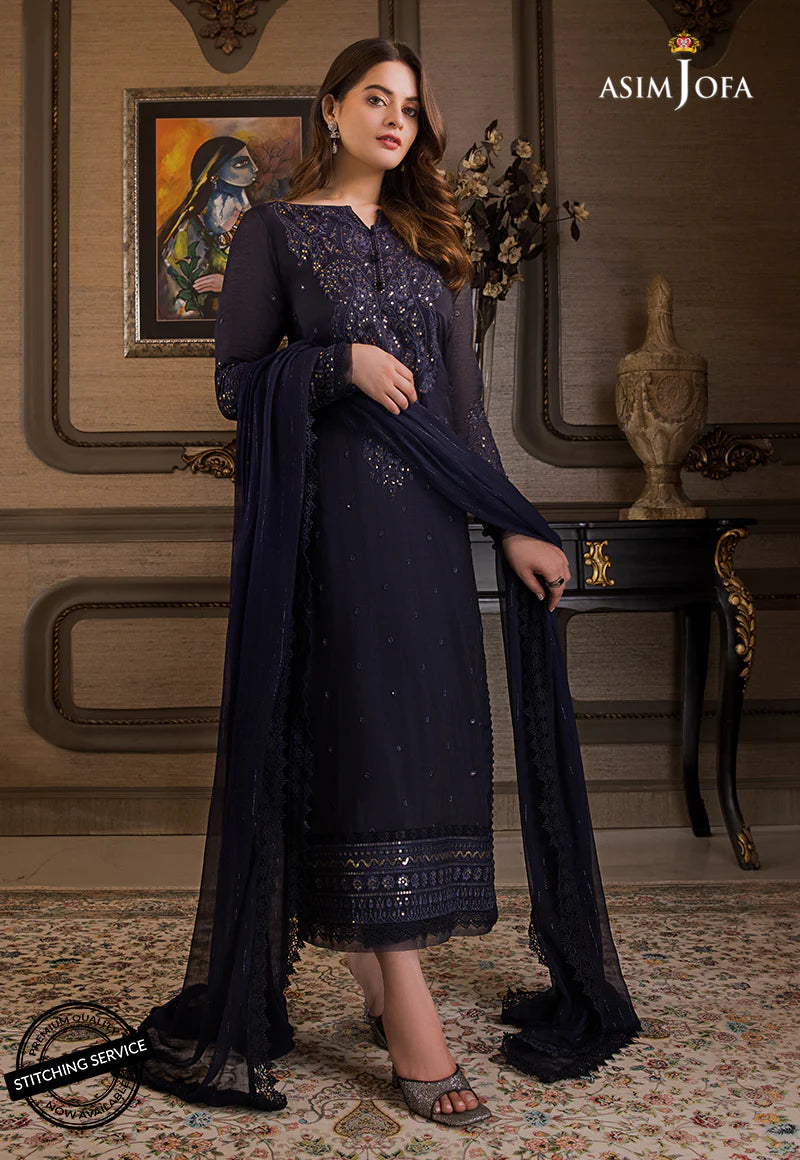 The Iqra & Minal Edit by Asim Jofa Embroidered 3Pc Suit AJIM-04