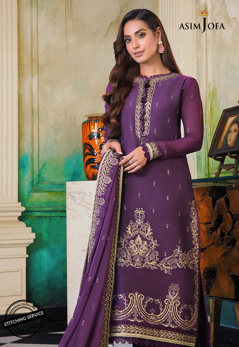 The Iqra & Minal Edit by Asim Jofa Embroidered 3Pc Suit AJIM-05