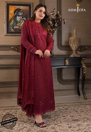 The Iqra & Minal Edit by Asim Jofa Embroidered 3Pc Suit AJIM-06