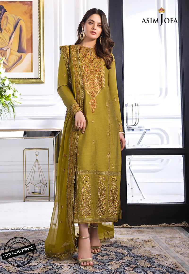 The Iqra & Minal Edit by Asim Jofa Embroidered 3Pc Suit AJIM-08