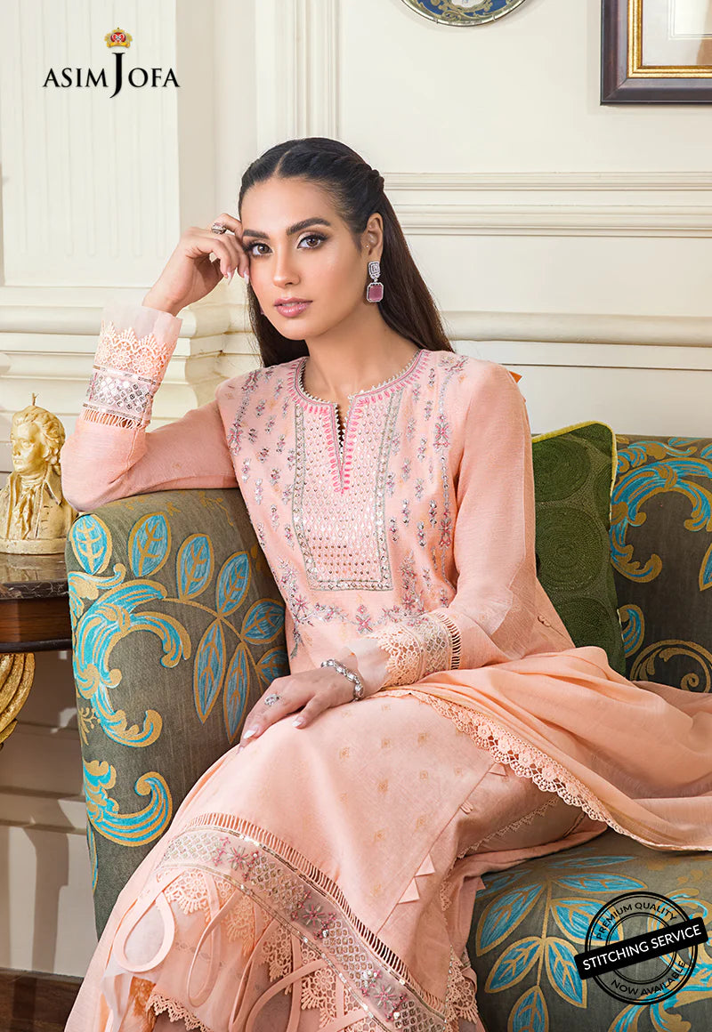 The Iqra & Minal Edit by Asim Jofa Embroidered 3Pc Suit AJIM-09