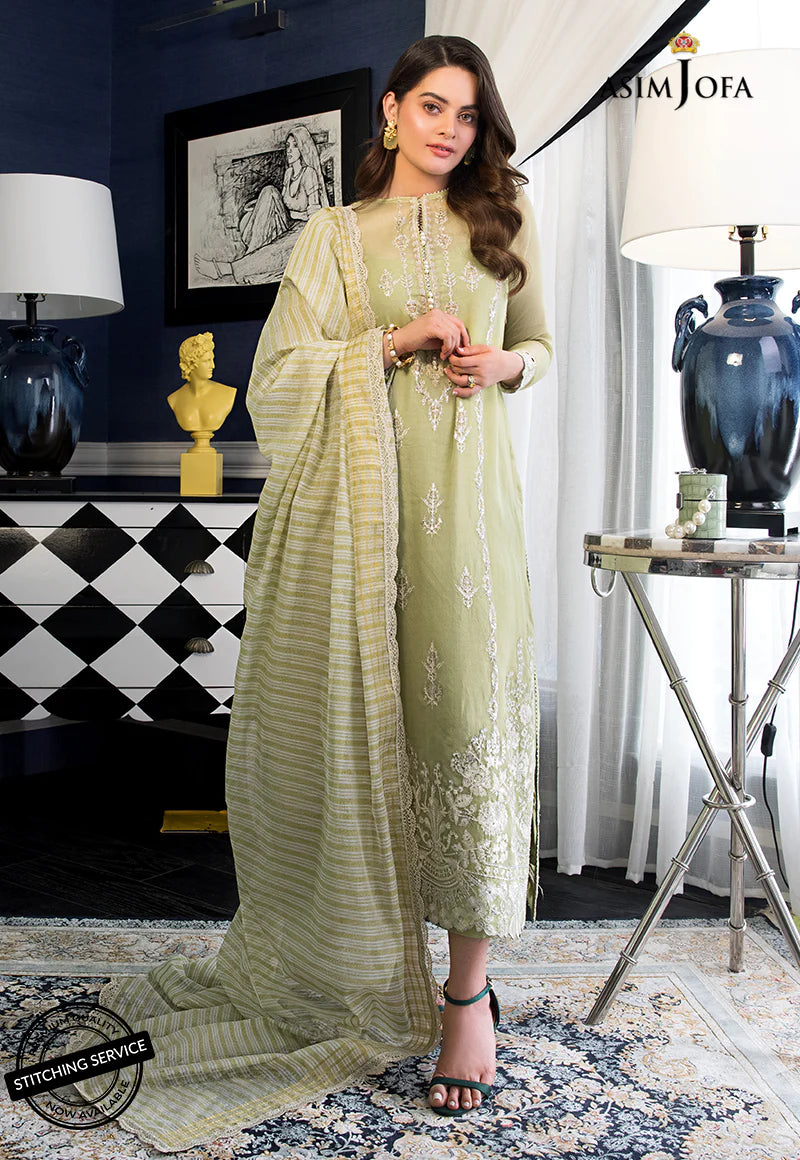 The Iqra & Minal Edit by Asim Jofa Embroidered 3Pc Suit AJIM-10