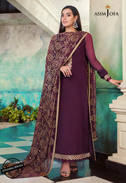 The Iqra & Minal Edit by Asim Jofa Embroidered 3Pc Suit AJIM-19