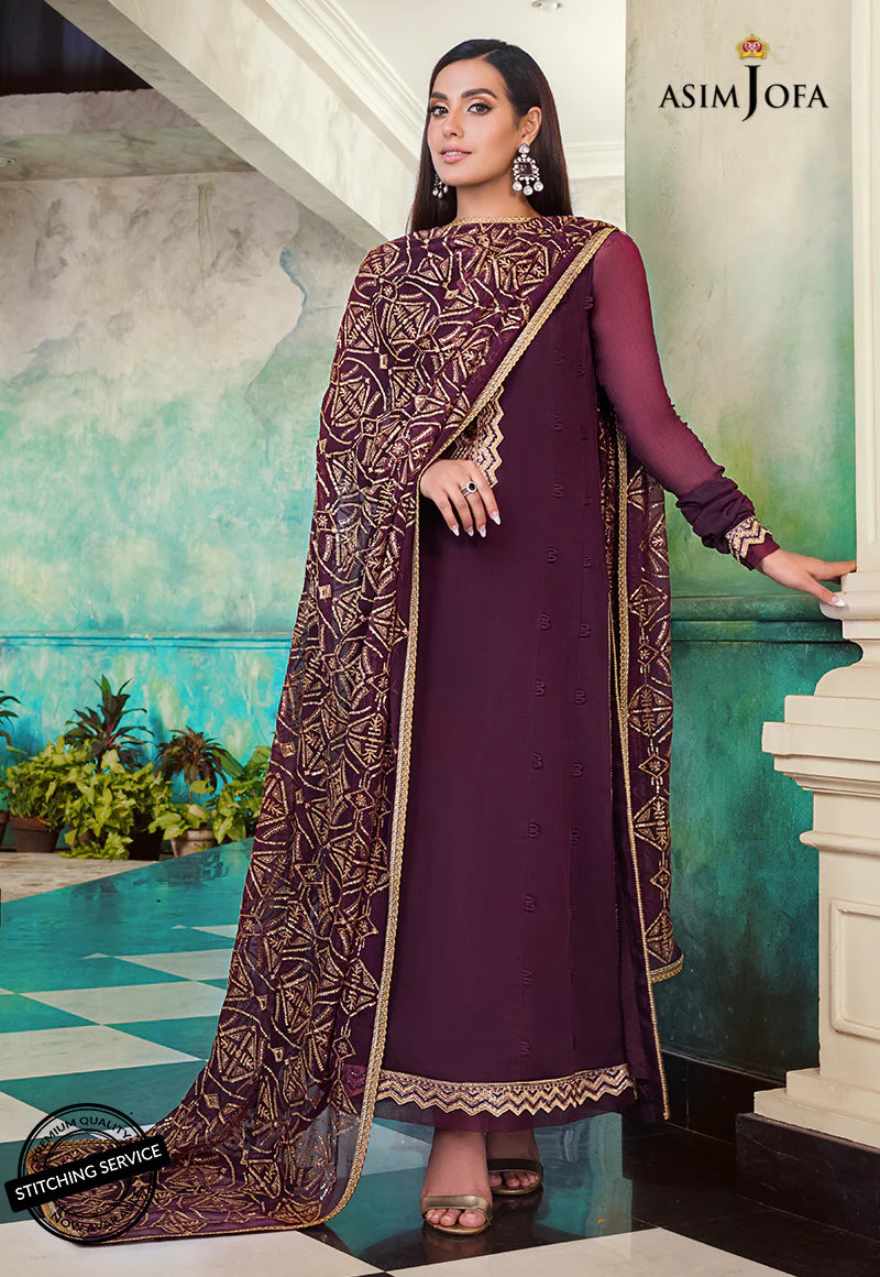 The Iqra & Minal Edit by Asim Jofa Embroidered 3Pc Suit AJIM-19