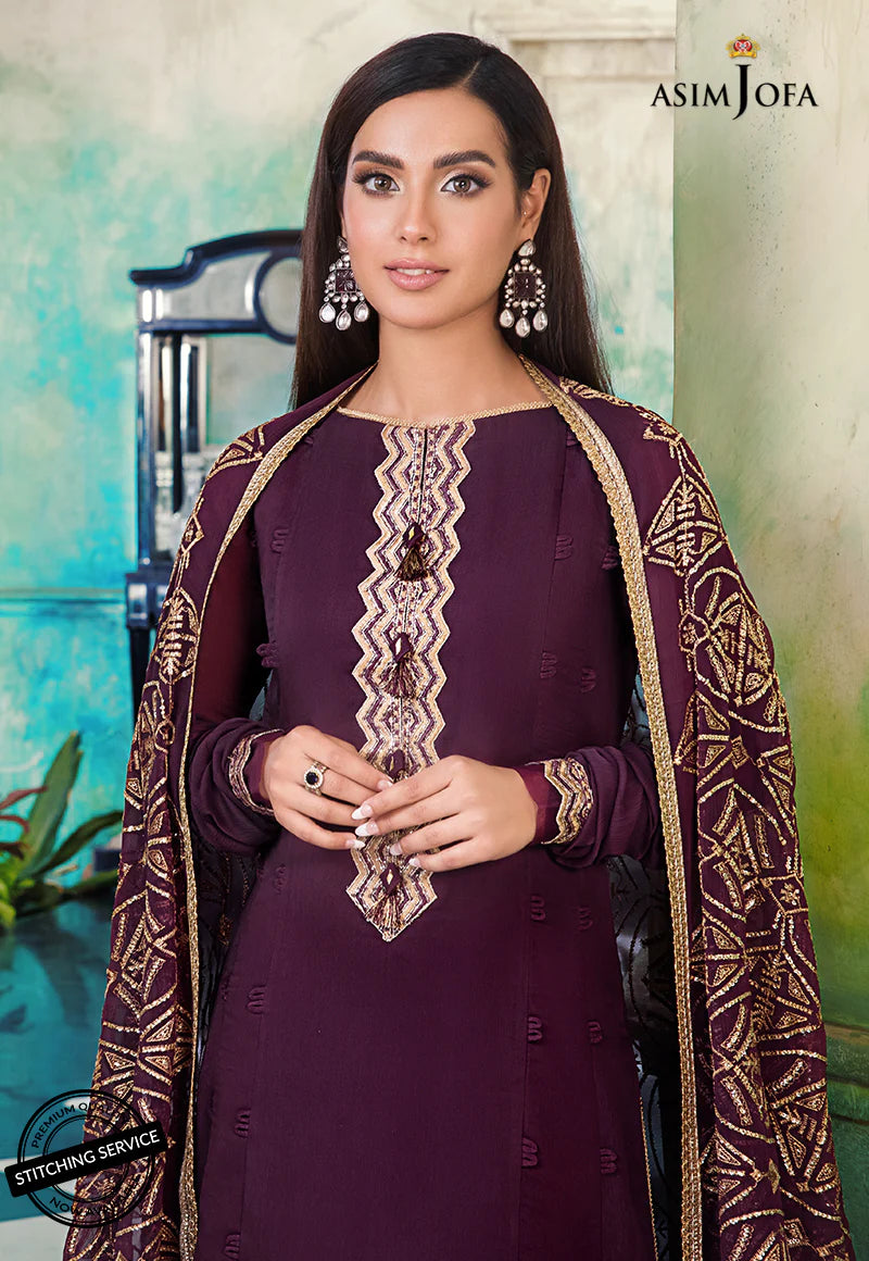 The Iqra & Minal Edit by Asim Jofa Embroidered 3Pc Suit AJIM-19