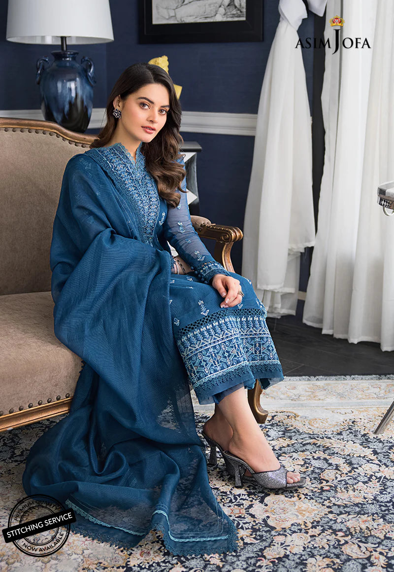 The Iqra & Minal Edit by Asim Jofa Embroidered 3Pc Suit AJIM-20