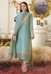 The Iqra & Minal Edit by Asim Jofa Embroidered 3Pc Suit AJIM-21