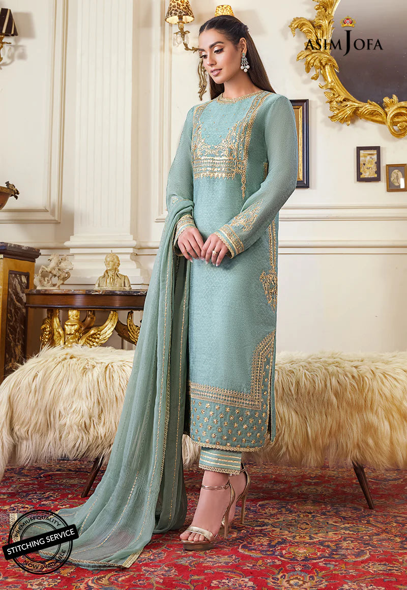 The Iqra & Minal Edit by Asim Jofa Embroidered 3Pc Suit AJIM-21