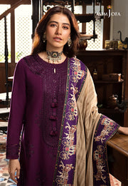 The Syra Edit Unstitched Embrodered Cotton Slub 3Pc Suit AJK-02