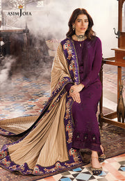 The Syra Edit Unstitched Embrodered Cotton Slub 3Pc Suit AJK-02