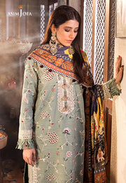 The Syra Edit Unstitched Embrodered Cotton Slub 3Pc Suit AJK-03