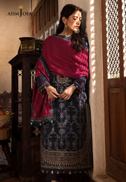 The Syra Edit Unstitched Embrodered Cotton Slub 3Pc Suit AJK-06