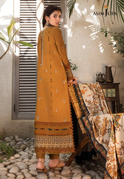 The Syra Edit Unstitched Embrodered Cotton Slub 3Pc Suit AJK-07