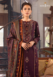 The Syra Edit Unstitched Embrodered Cotton Slub 3Pc Suit AJK-09