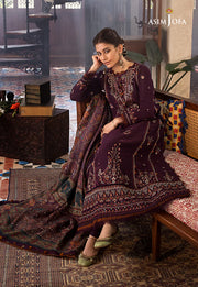 The Syra Edit Unstitched Embrodered Cotton Slub 3Pc Suit AJK-09