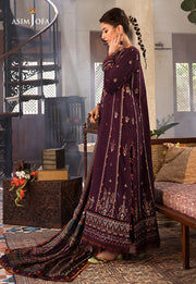 The Syra Edit Unstitched Embrodered Cotton Slub 3Pc Suit AJK-09