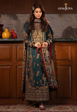 The Syra Edit Unstitched Embrodered Cotton Slub 3Pc Suit AJK-10